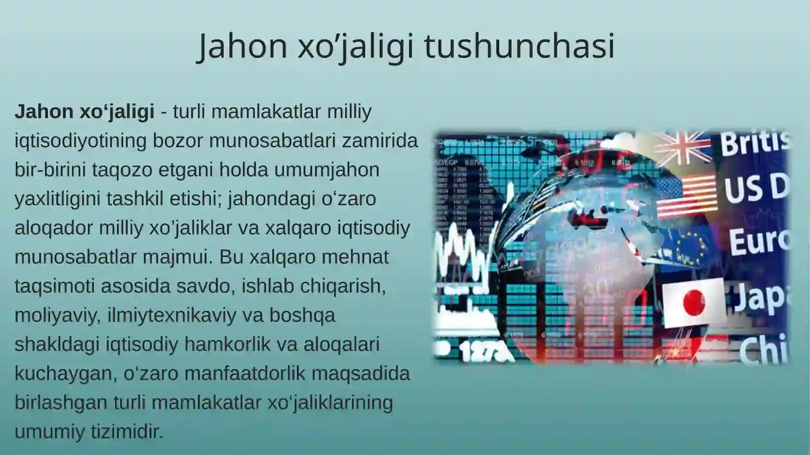Jahon xo'jaligi tushunchasi 3