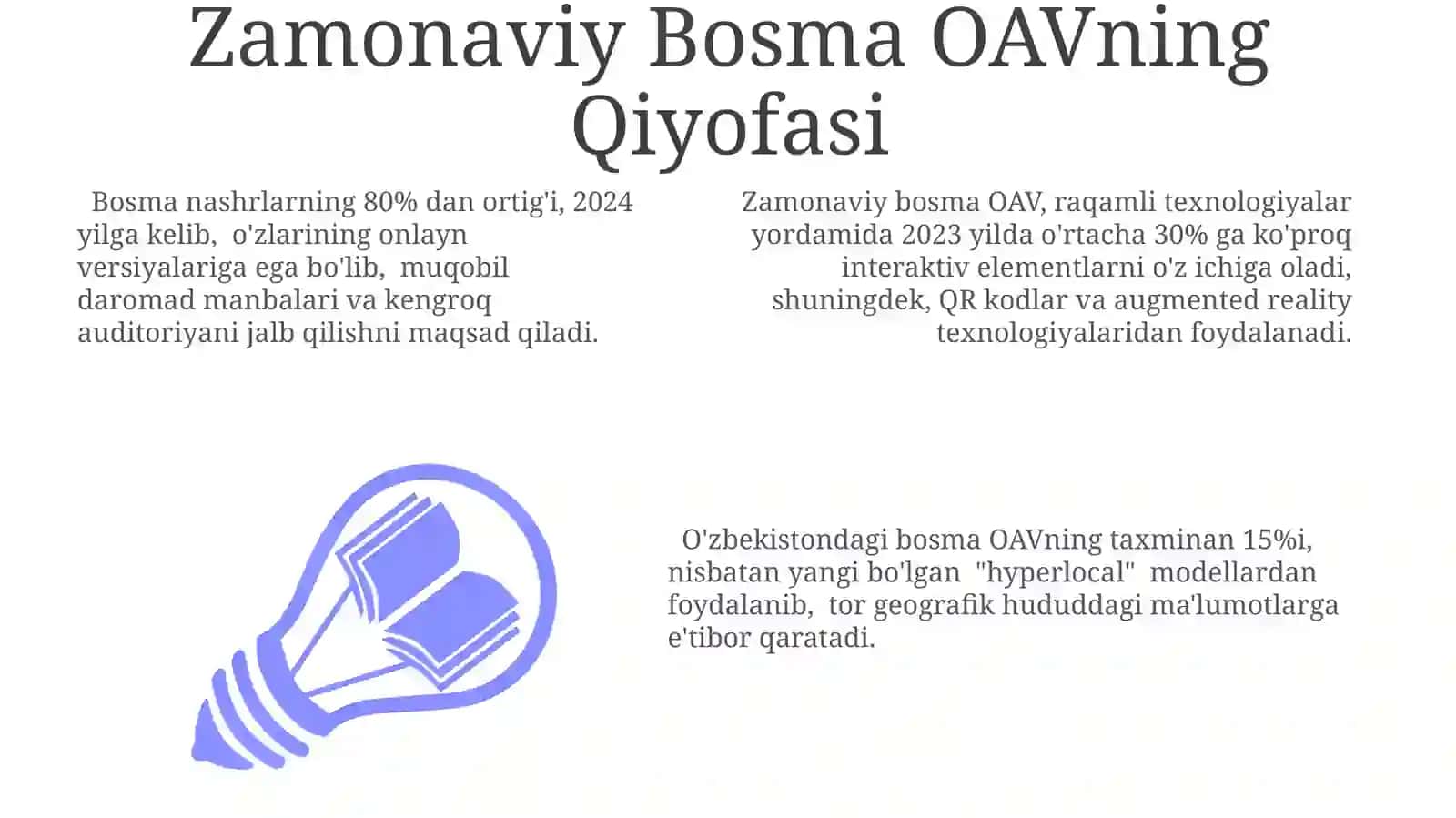 Bosma OAV: Gazetalar va Jurnallar Ta'rifi 3