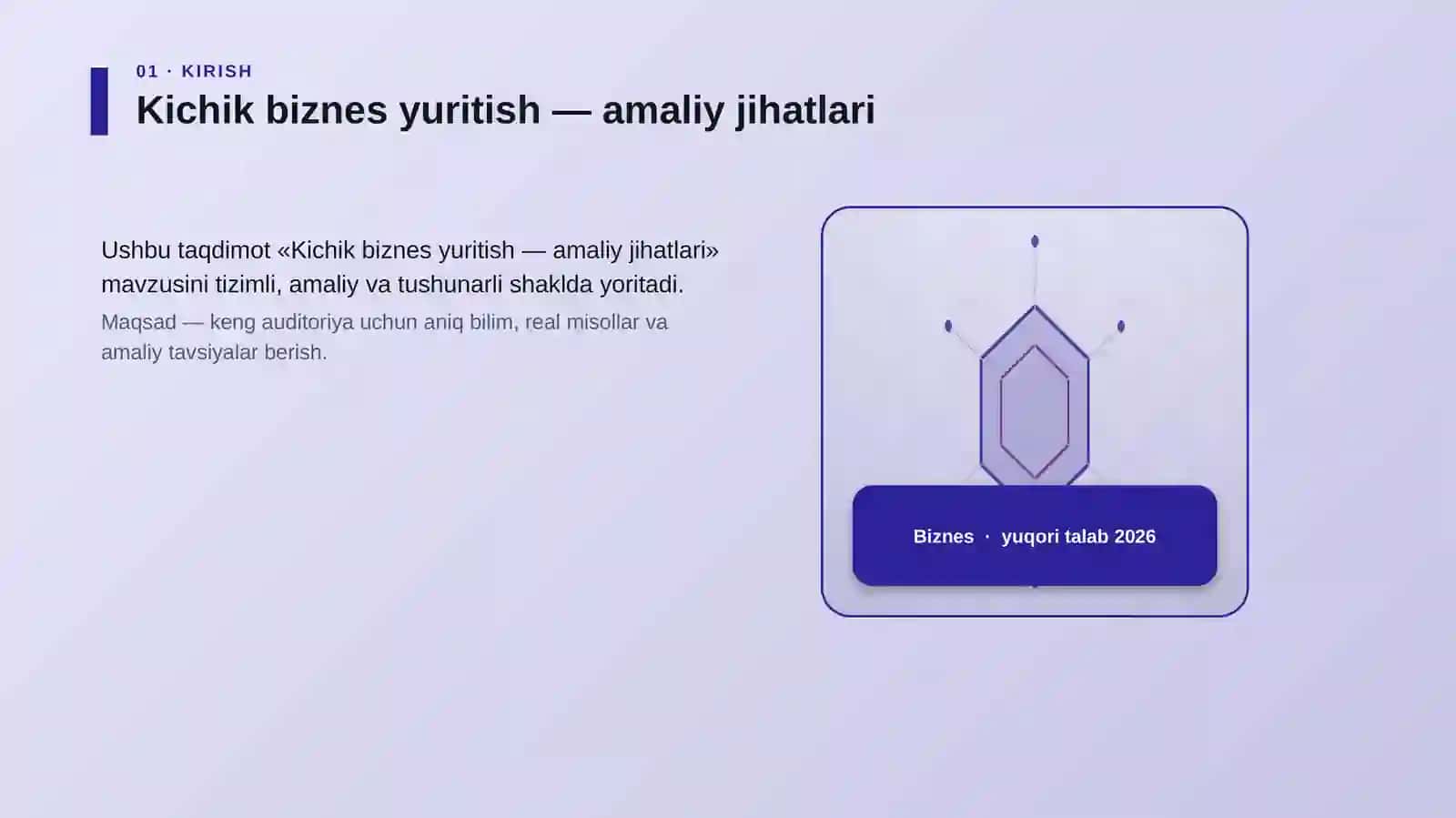 Kichik biznes yuritish — amaliy jihatlari 3