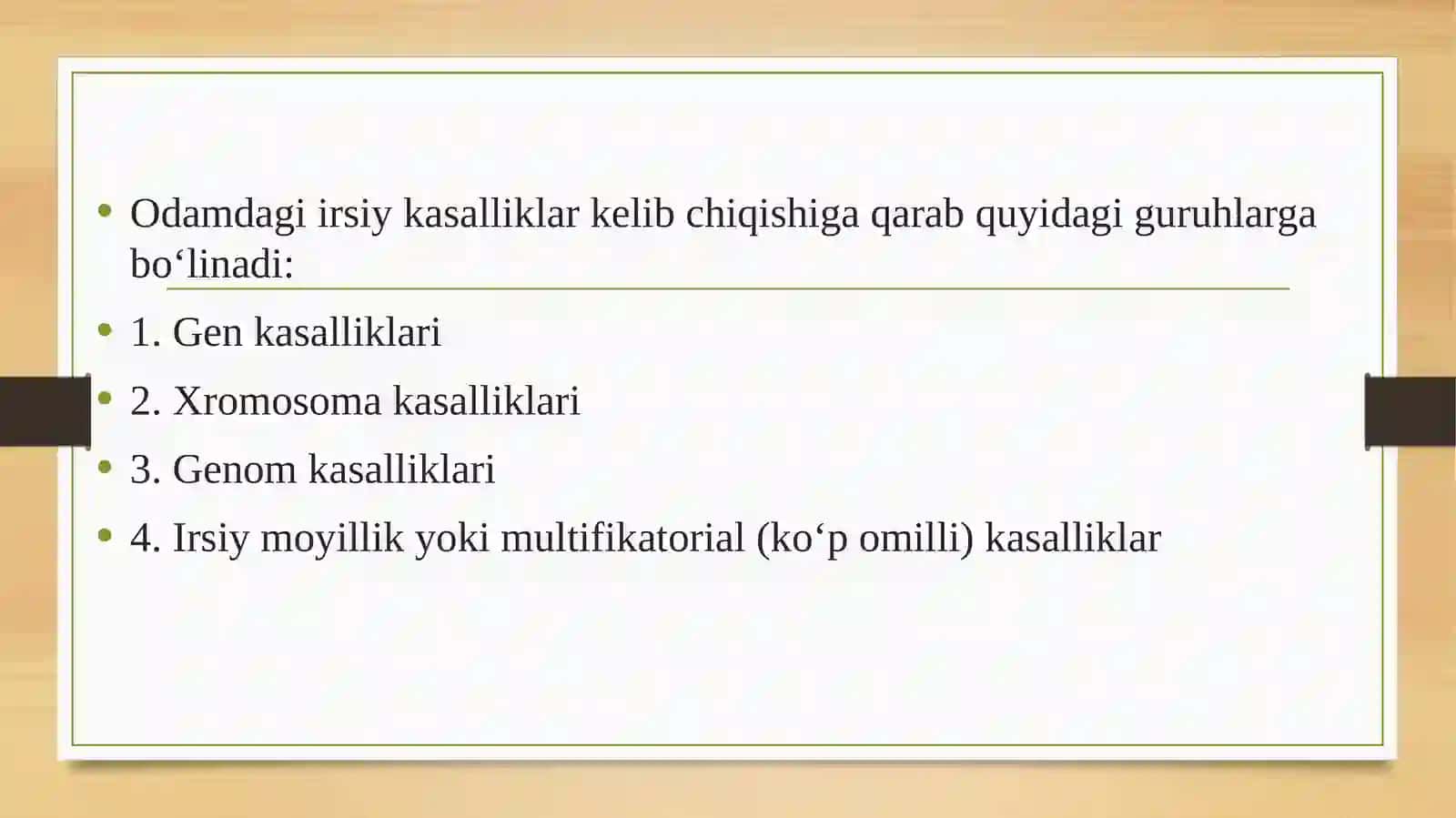 Irsiy gen kasalliklari. 3