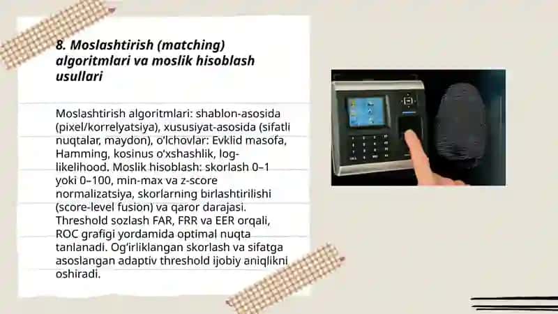 Biometrik identifikatsiya va autentifikatsiya asosiy tushunchalari 3