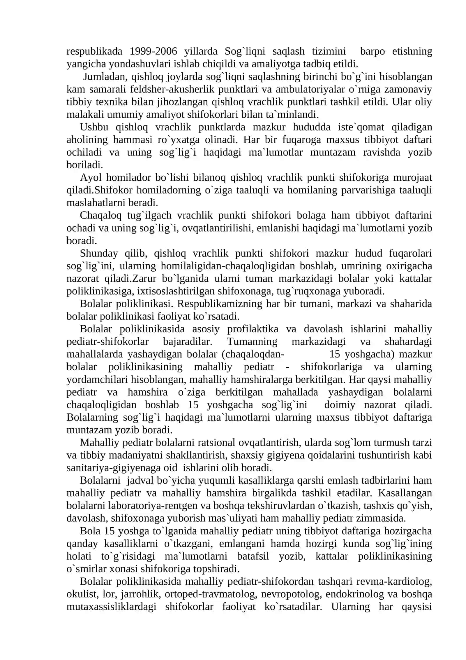 Ona va bola sog`lig`ini muhofaza qilish borasida g`amxo`rligi 3