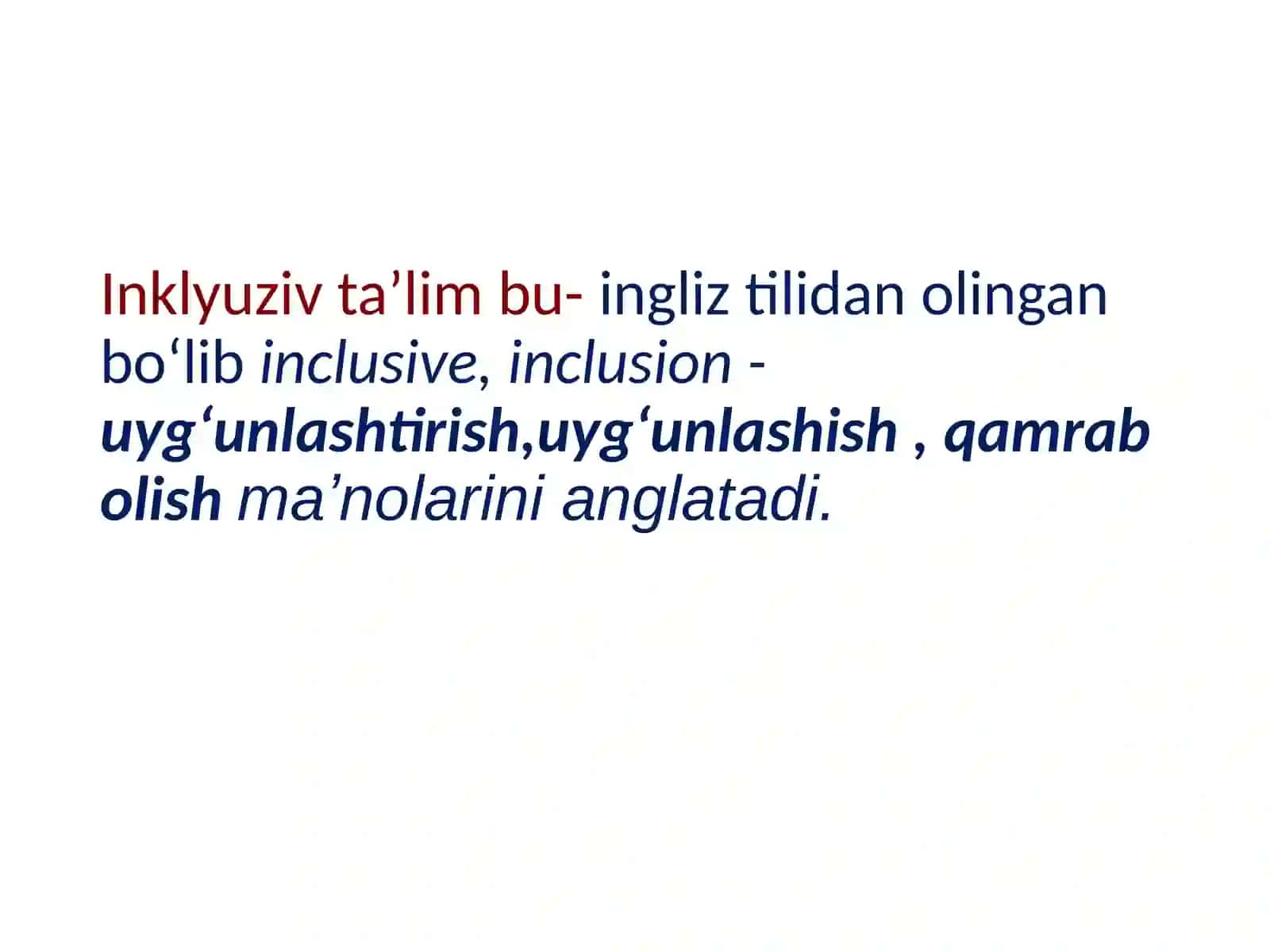 Inklyuziv taʼlimning barchauchun ochiq boʻlish tamoyili 3