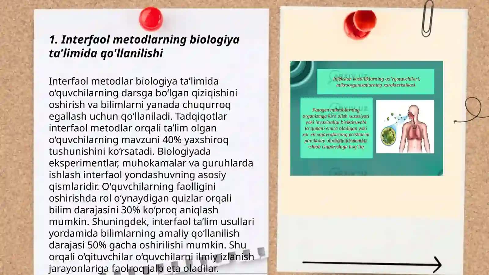 Biologiyani òqitishda interfaol metodlardan foydalanishning òziga xos xususiyatlari 3