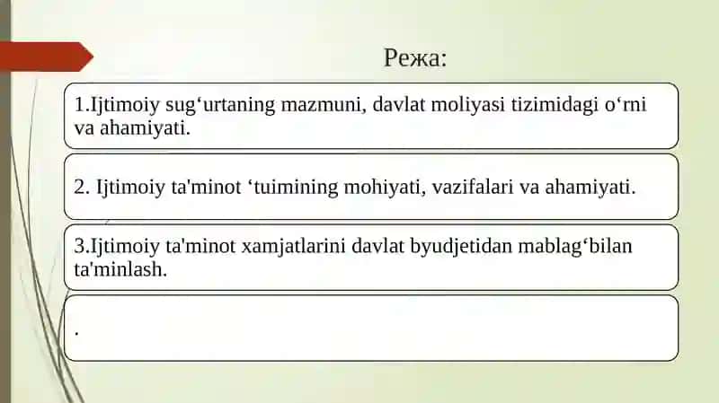 Davlat moliyasi tizimida ijtimoiy sug'urta va ijtimoiy ta'minot 3