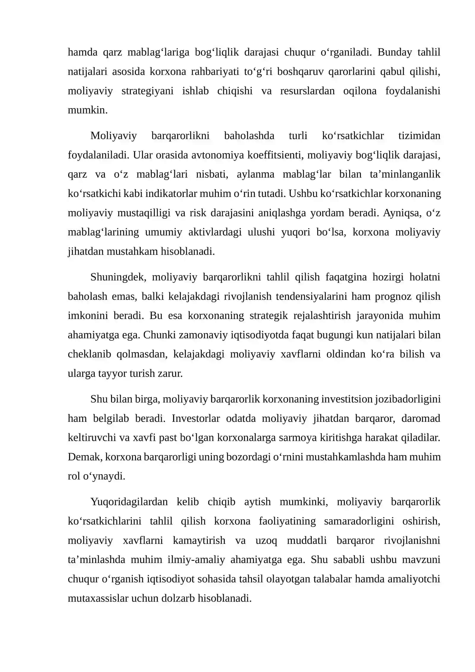 MOLIYAVIY BARQARORLIK KO‘RSATKICHLARI TAHLILI 3