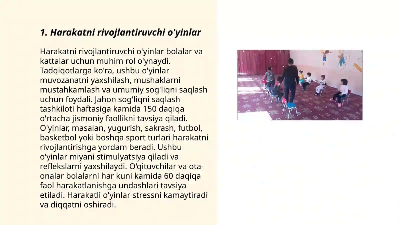 Harakatni rivojlantiruvchi o'yinlar 3