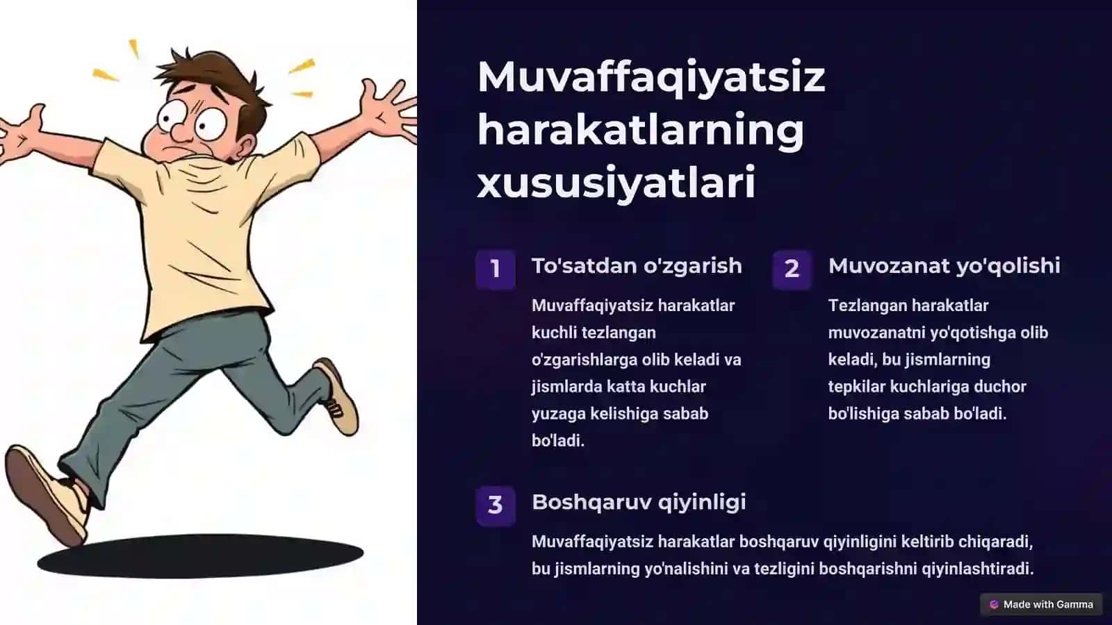 Kinematikaning asosiy tushunchalari 3