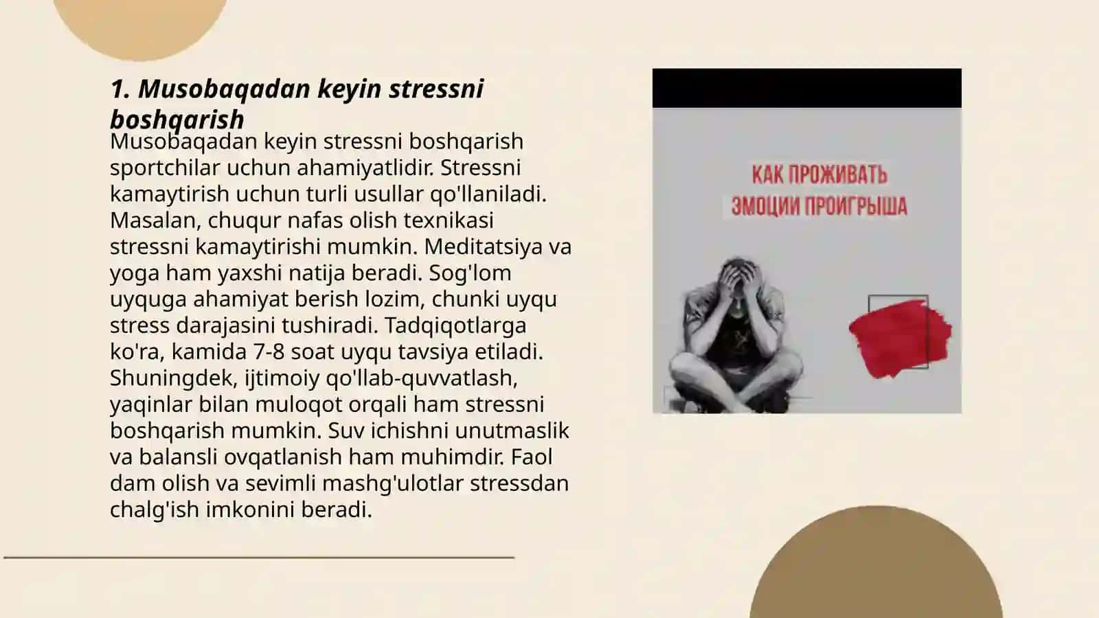 Musobaqadan keyingi psixik xolatlar 3