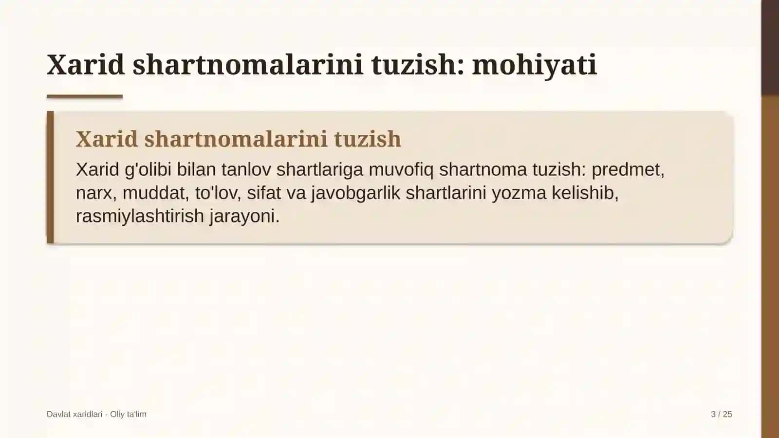 dilerlik tarmoqlarida xarid shartnomalarini tuzish 7097 3