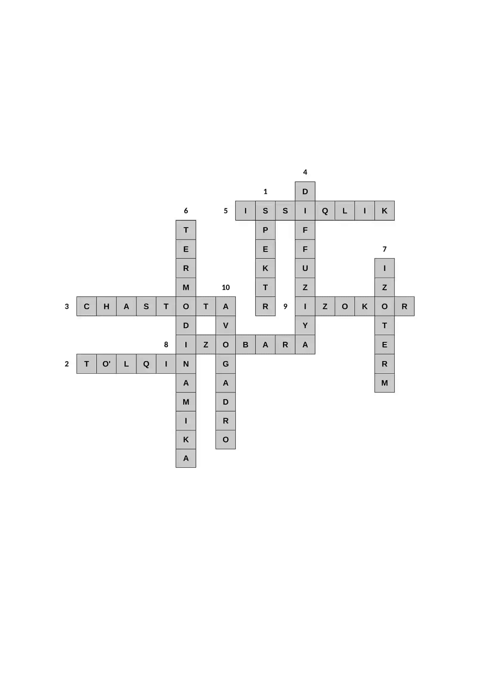KRASSVORD SAVOLLARI 3