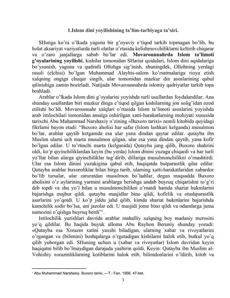 Muhaddislar Imom Ismoil al-Buxoriy, at-Termiziy va boshqa muhaddislarning hadis ilmini yaratishdagi xizmatlari 3