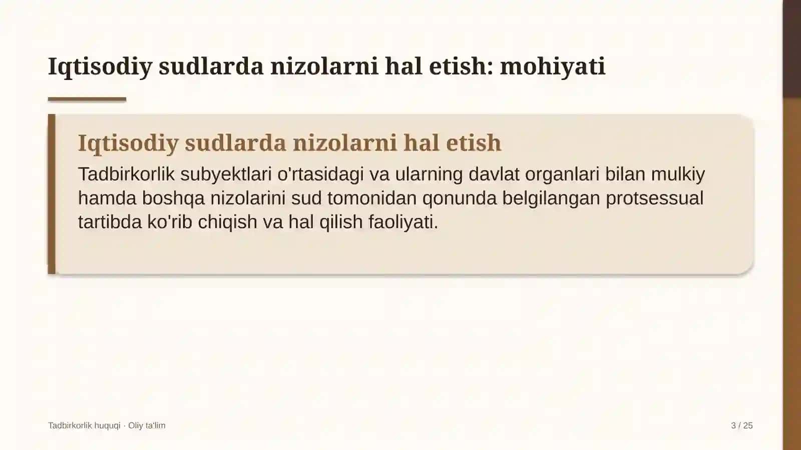 Zargarlik do'konlarida iqtisodiy sudlarda nizolarni hal etish 3