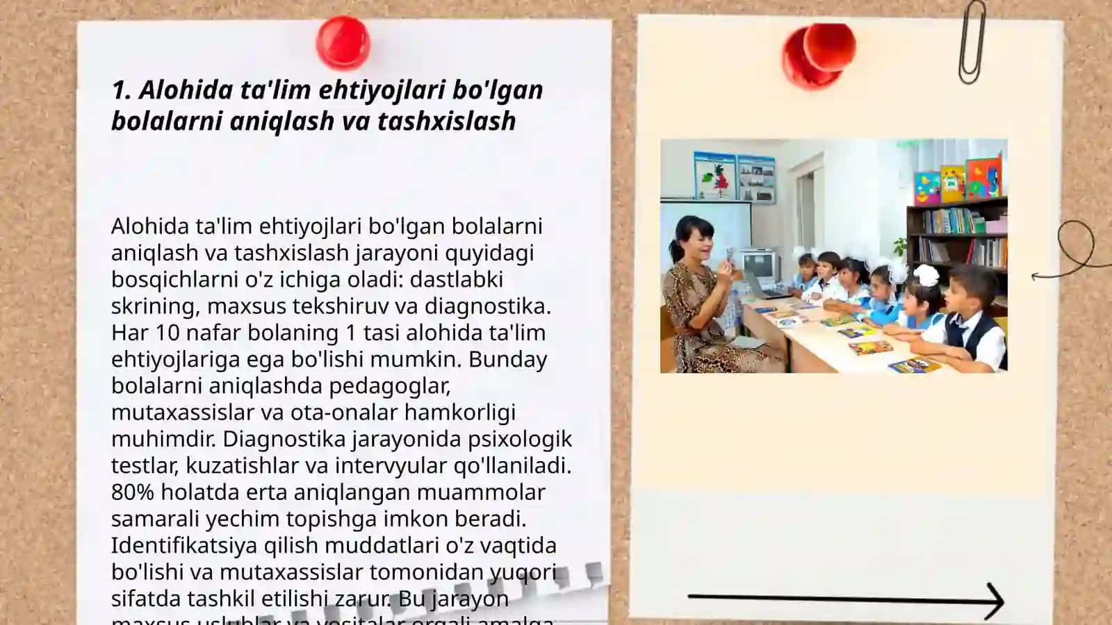 Alohida ta'lim ehtiyojlari bòlgan bolalarni ôqitish va tarbiyalash muammolari va ularning yechimiga oid multimediali taqdimotlar yaratish 3