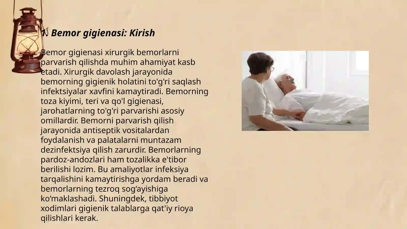 Xirurgik bemorlarni parvarish qilish asoslari. Bemor gigienasi 3