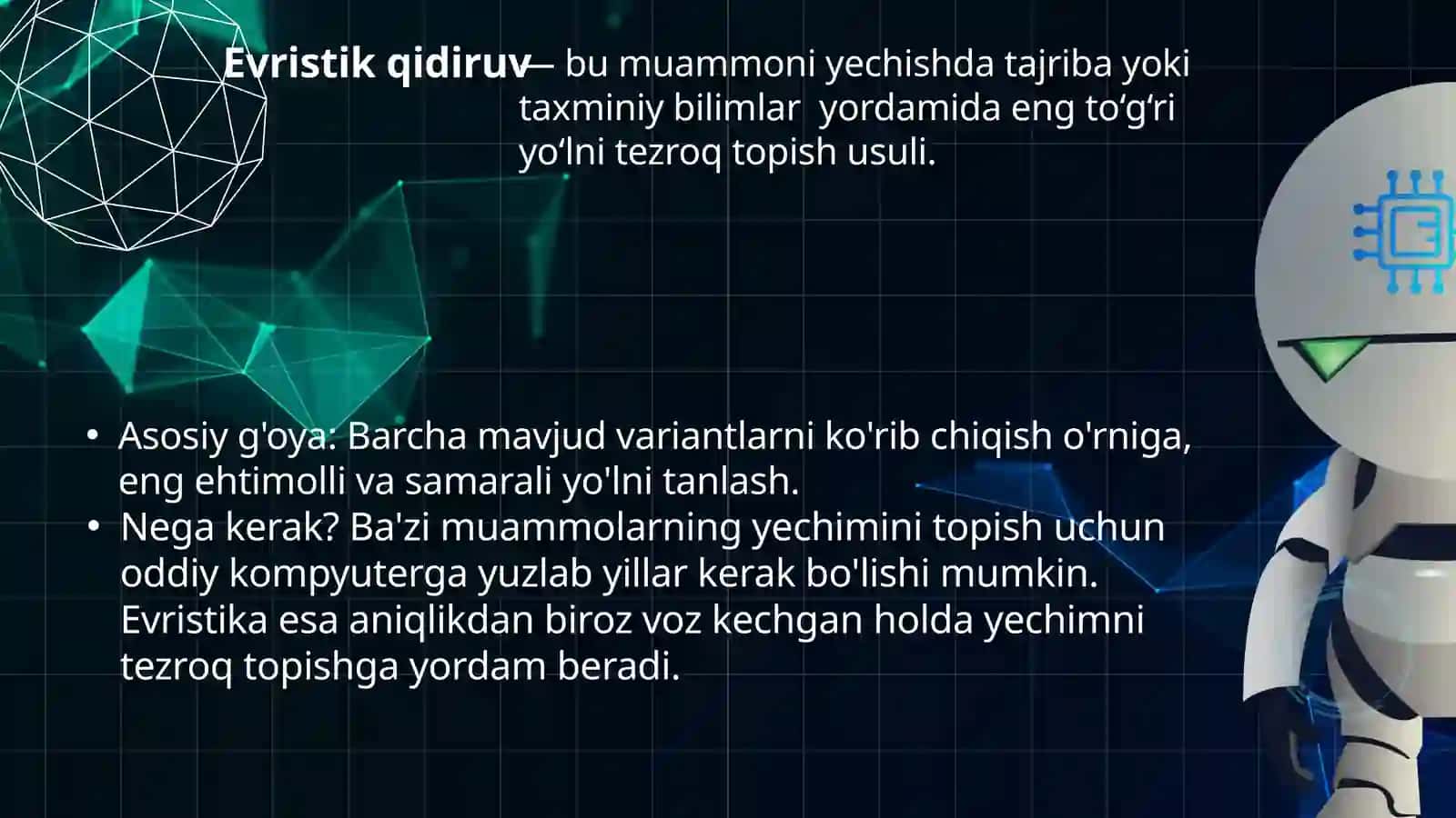 Evristik qidiruv algoritmlari va ularning turlari 3
