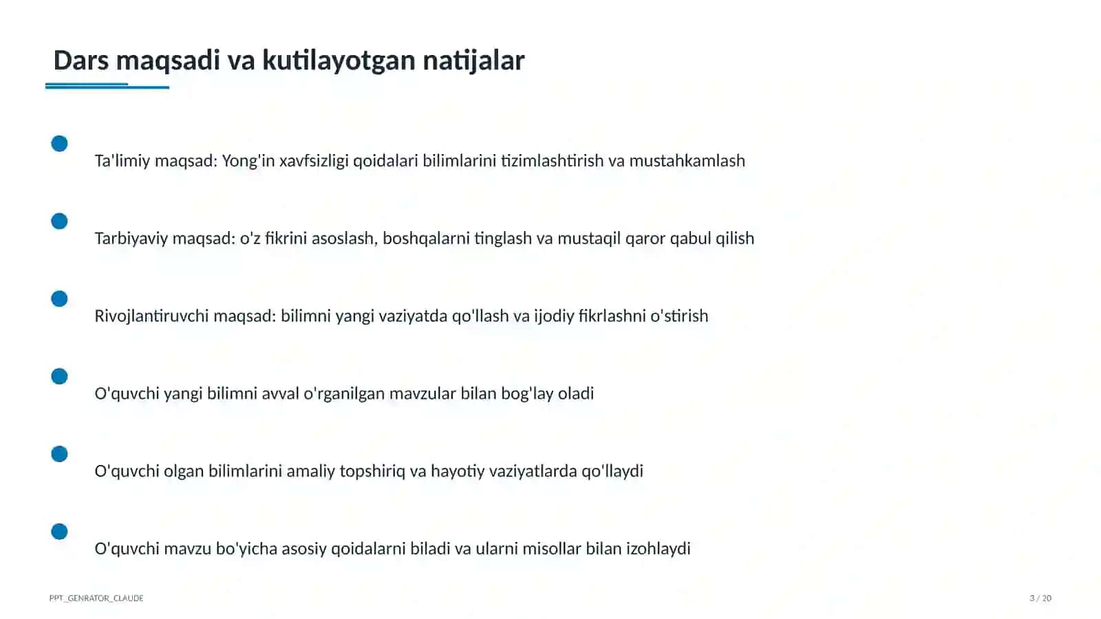 Yong'in xavfsizligi qoidalari 3