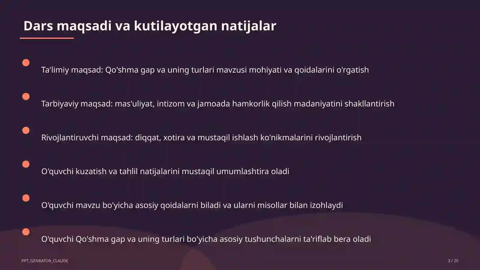 Qo'shma gap va uning turlari (9-sinf) 3
