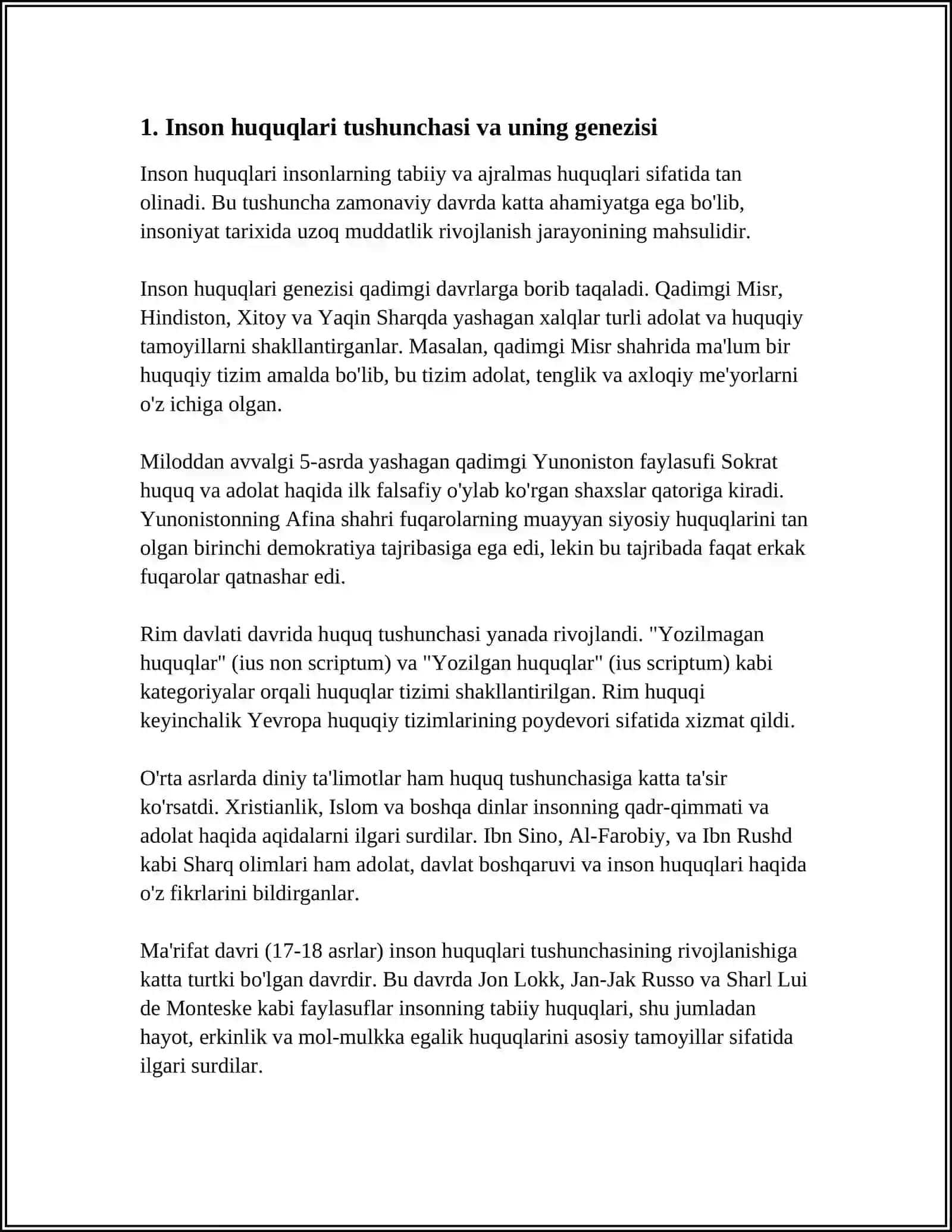 O'ZBEKISTONDA INSON HUQUQLARI VA ERKINLIKLARI KAFOLATINING YARATILISHI 3