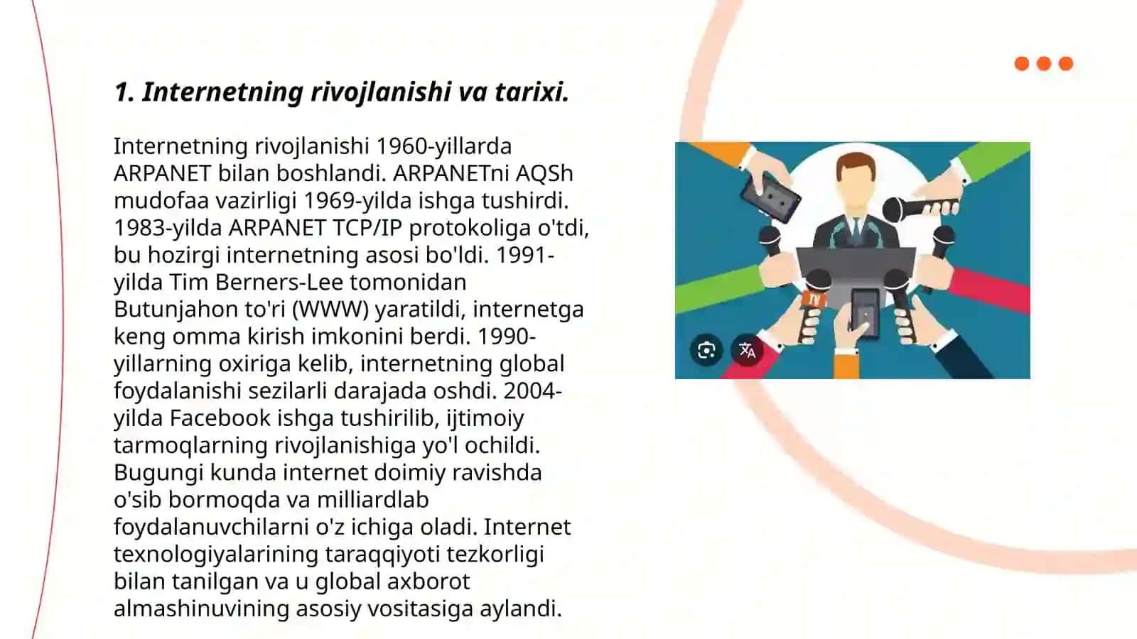 Internet yangi komunikatsiya maydoni sifatida 3