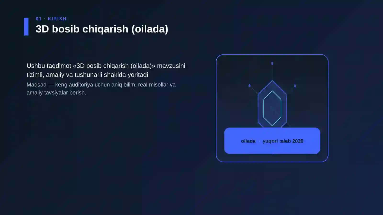 3D bosib chiqarish (oilada) 3