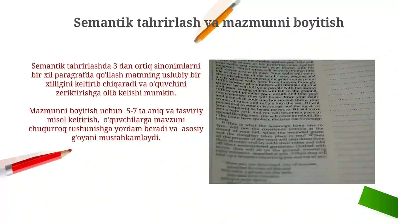 Nasriy asarlar matni ustida ishlash 3