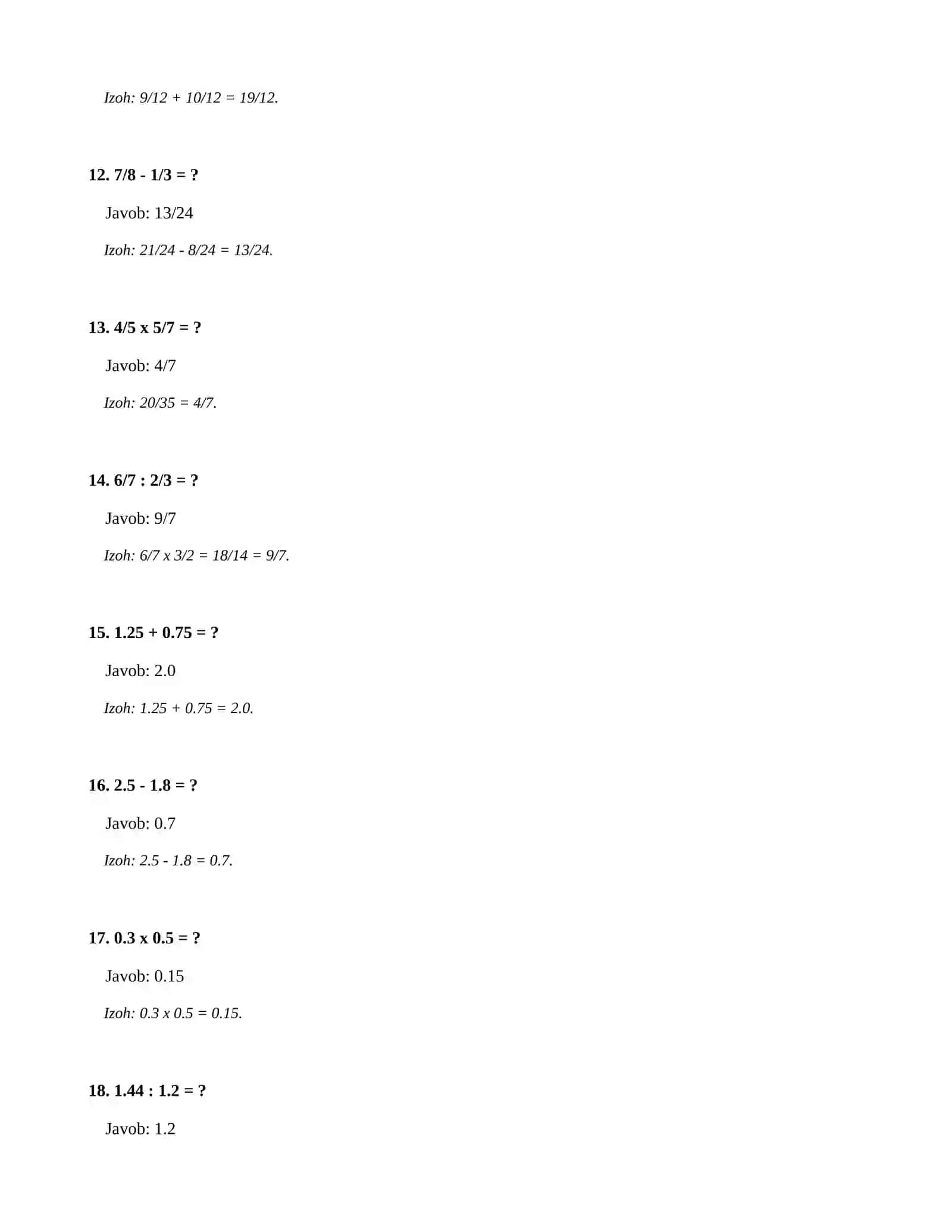 7-sinf-SINF MATEMATIKA FANIDAN NAZORAT ISHI (100 ta savol) 3
