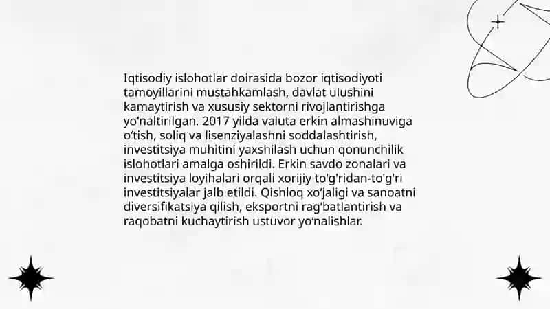 Iqtisodiy islohotlar va bozorlarga ochiqlik 3
