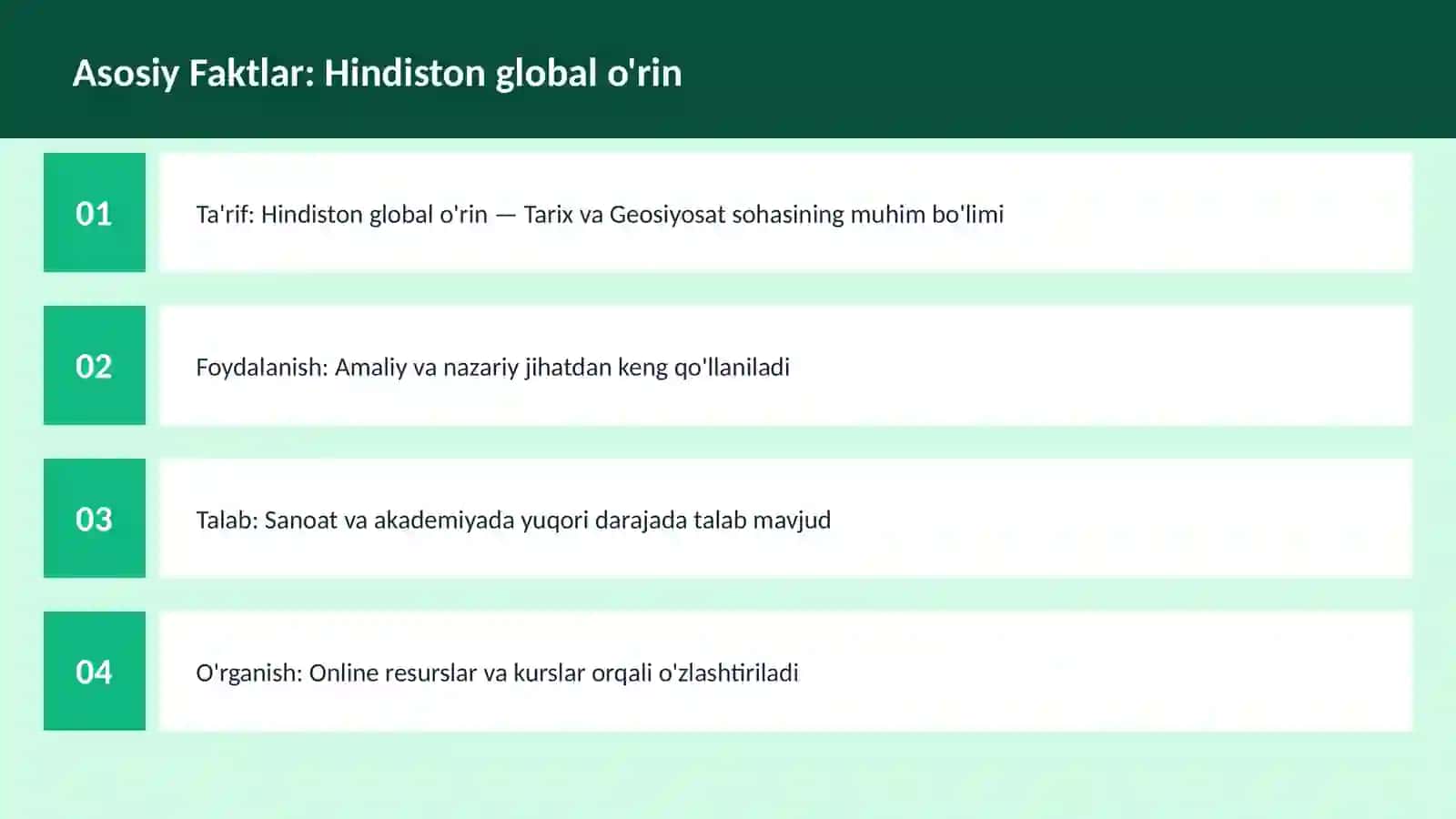 Hindiston global o'rin 3