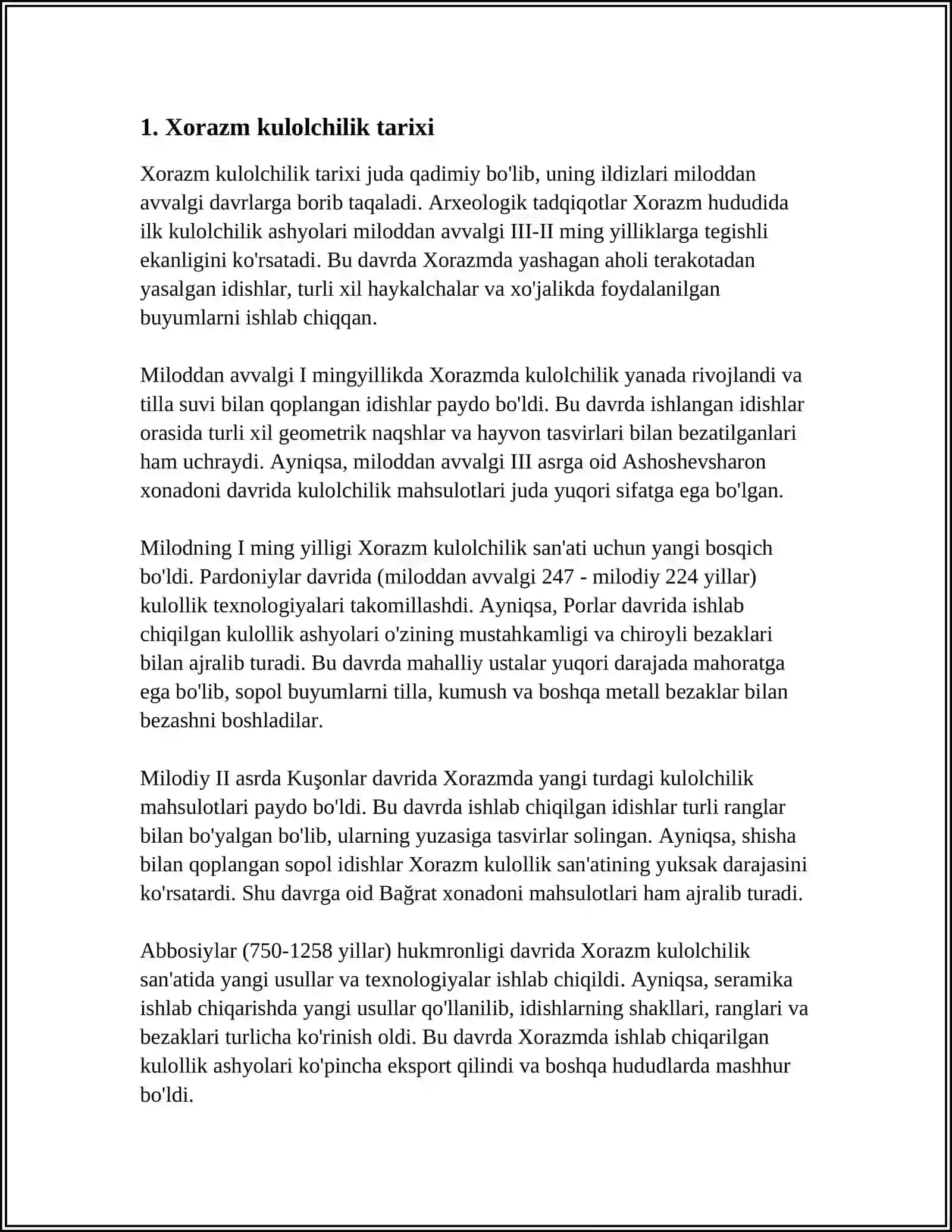 XORAZM KULOLCHILIK SAN'ATI MAKTABLARI 3