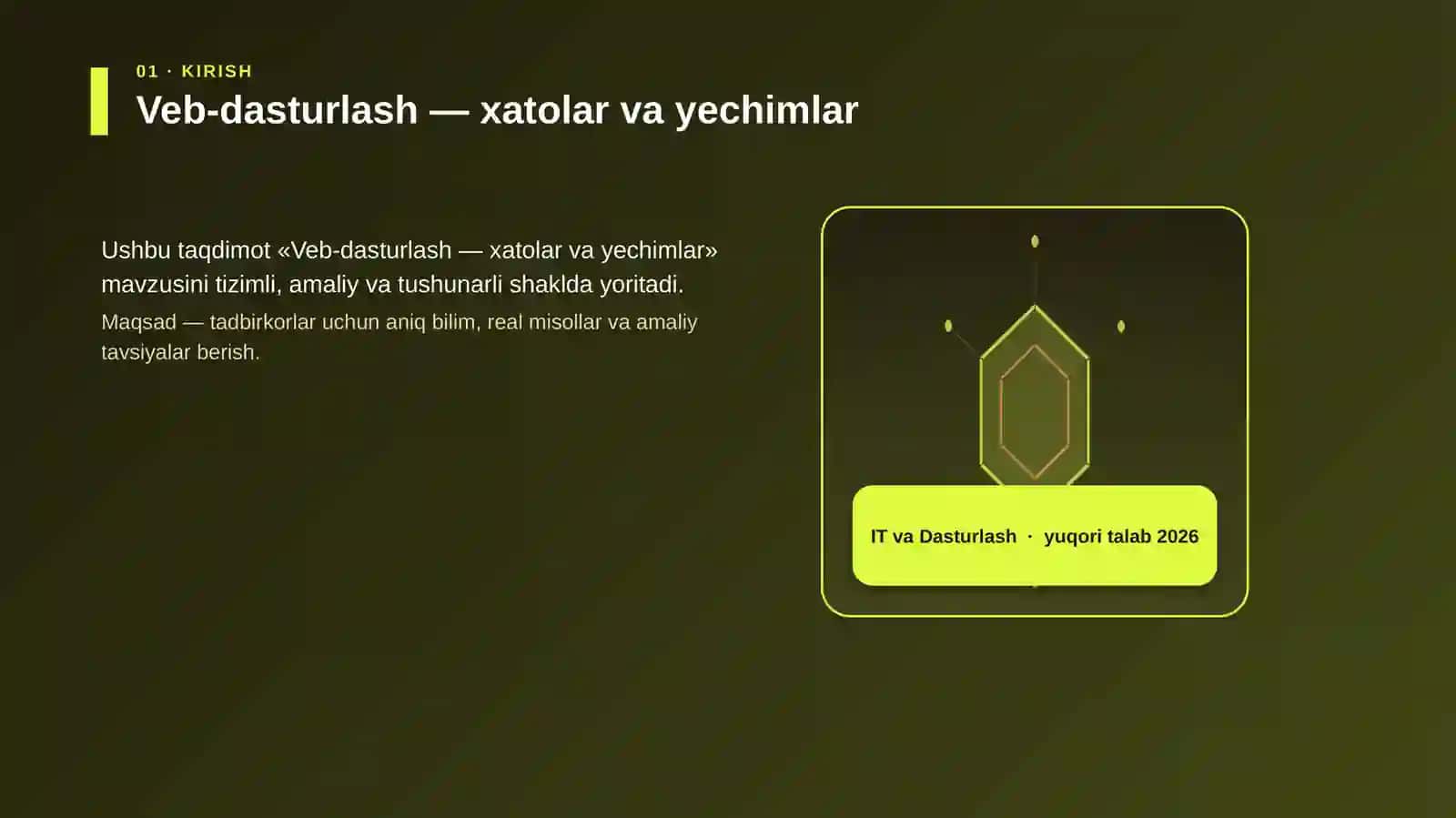 Veb-dasturlash — xatolar va yechimlar 3