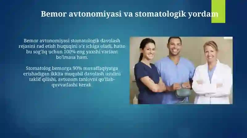 Fuqarolarga stomatologik yordam korsatishning etik jihatlari 3