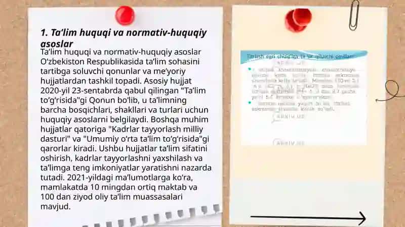 Taʼlim huquqi va normativ-huquqiy asoslar 3