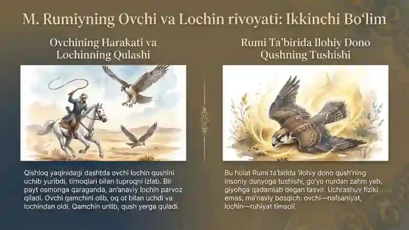 M. Rumiyning Ovchi va Lochin 3