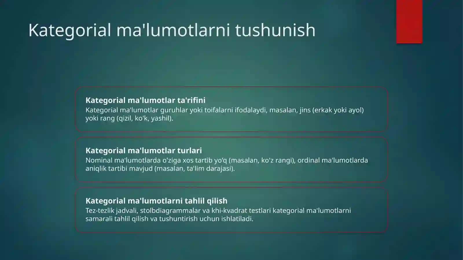 Loglinear Tahliliga Kirish 3