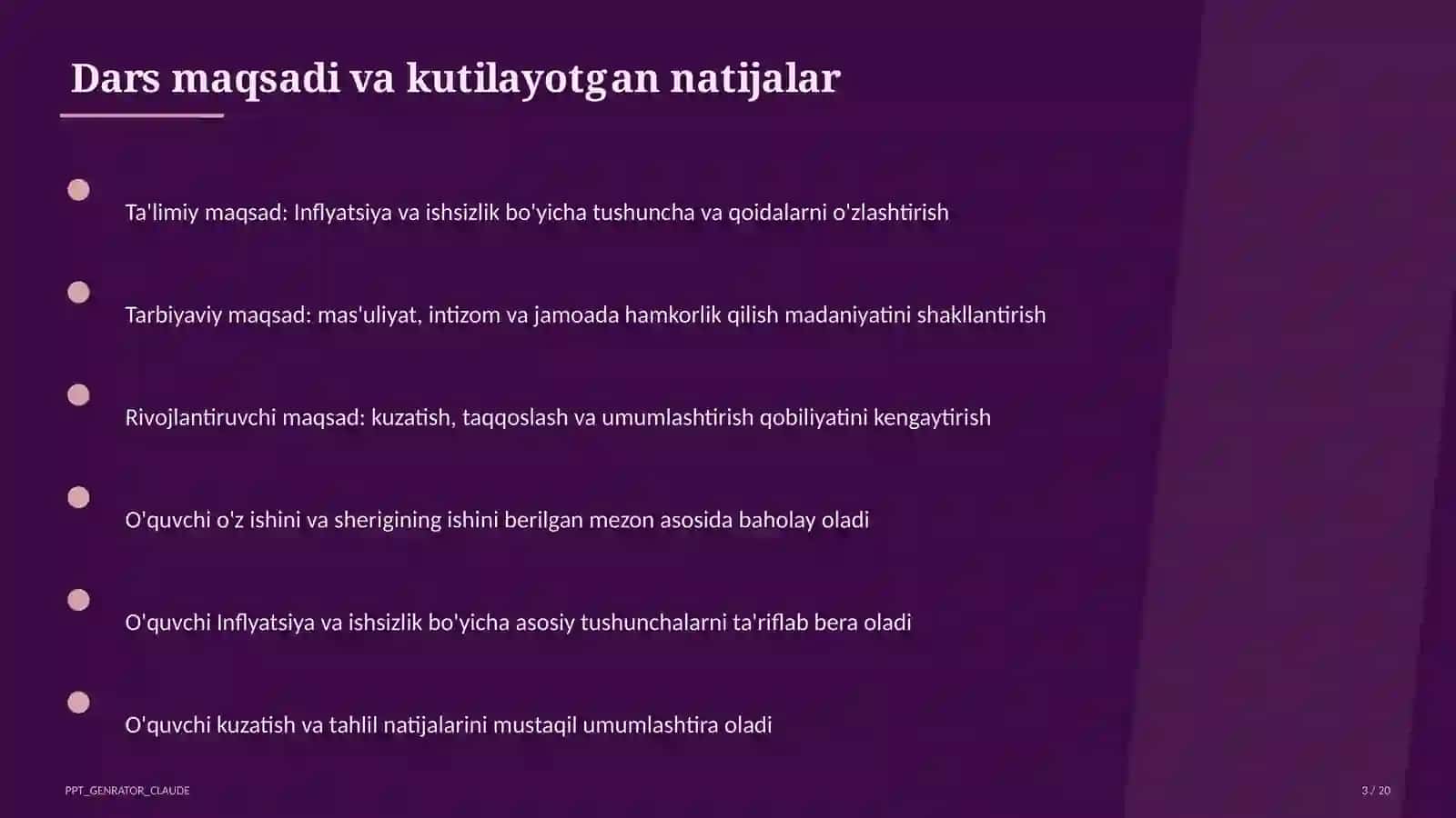 Inflyatsiya va ishsizlik (11-sinf) 3