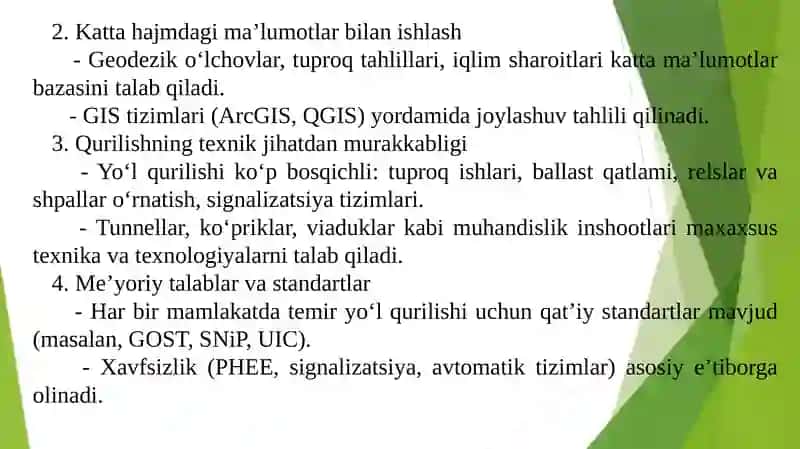 Temir Yoʻl Loyihalash va Qurilish Tashkilotlarida Ishlashning Xususiyatlari 3