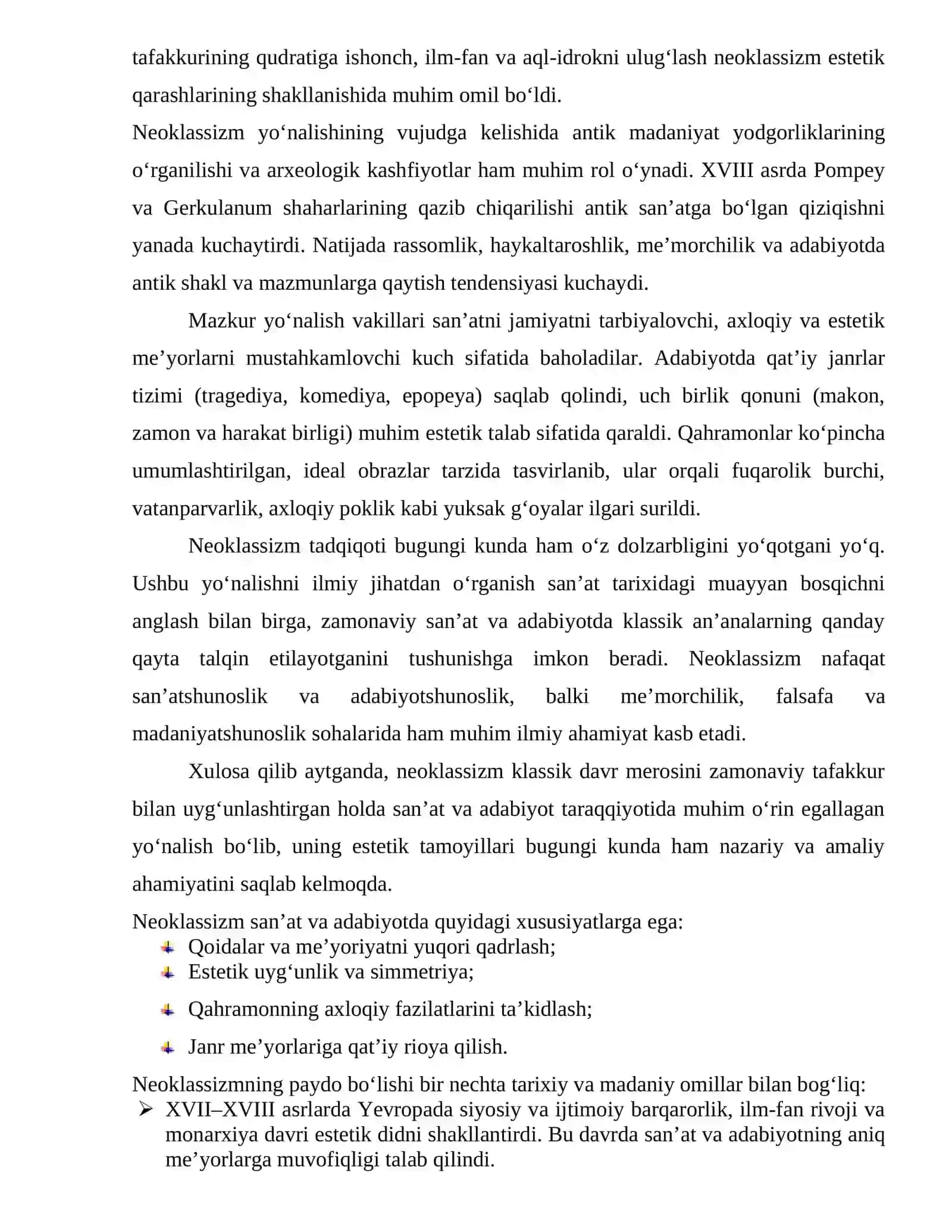 Neoklassizm Yo‘nalishi Kelib Chiqishi va Rivojlanishi 3