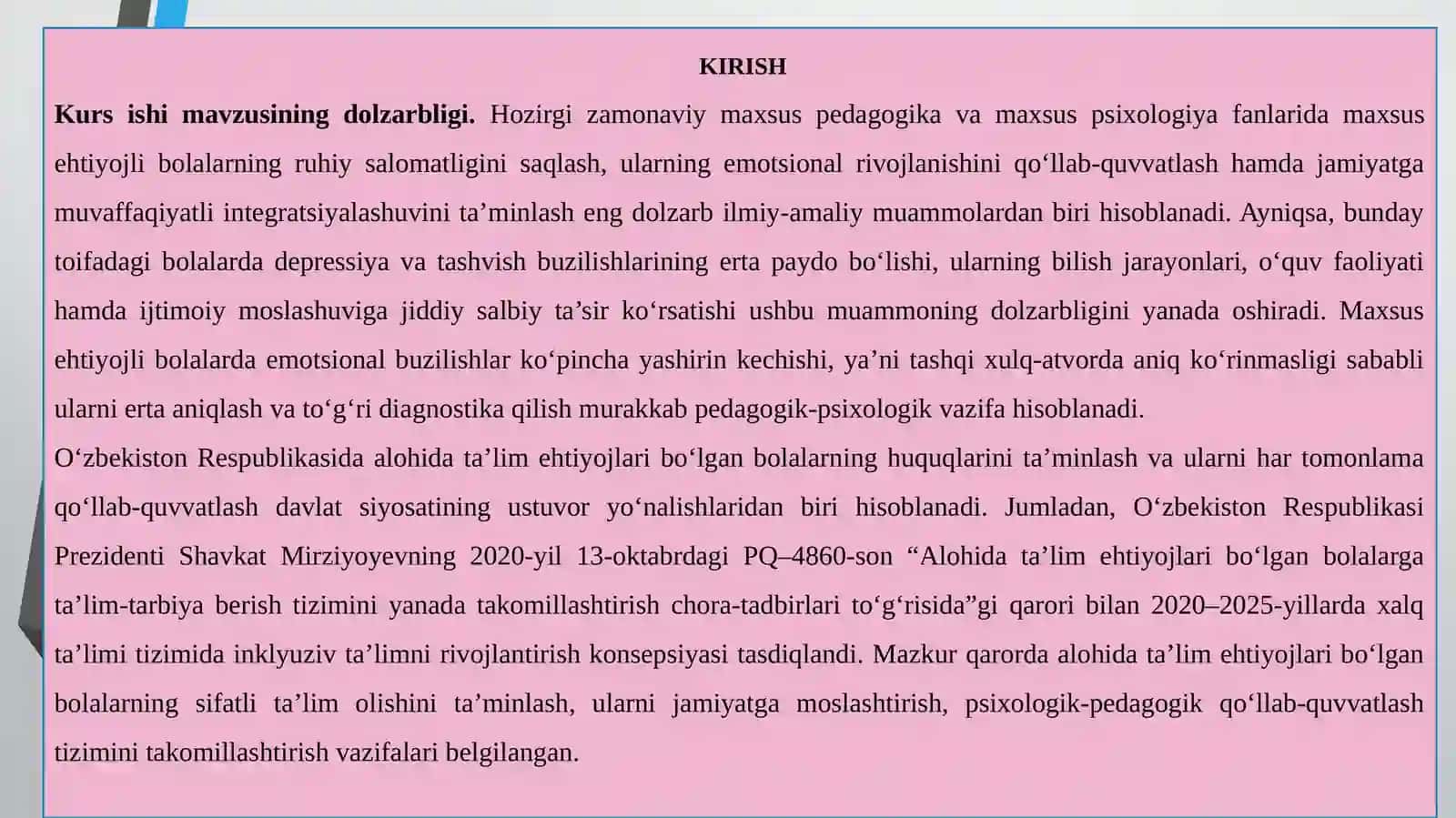 MAXSUS EHTIYOJLI BOLALARDA DEPRESSIYA VA TASHVISH BUZILISHLARI 3