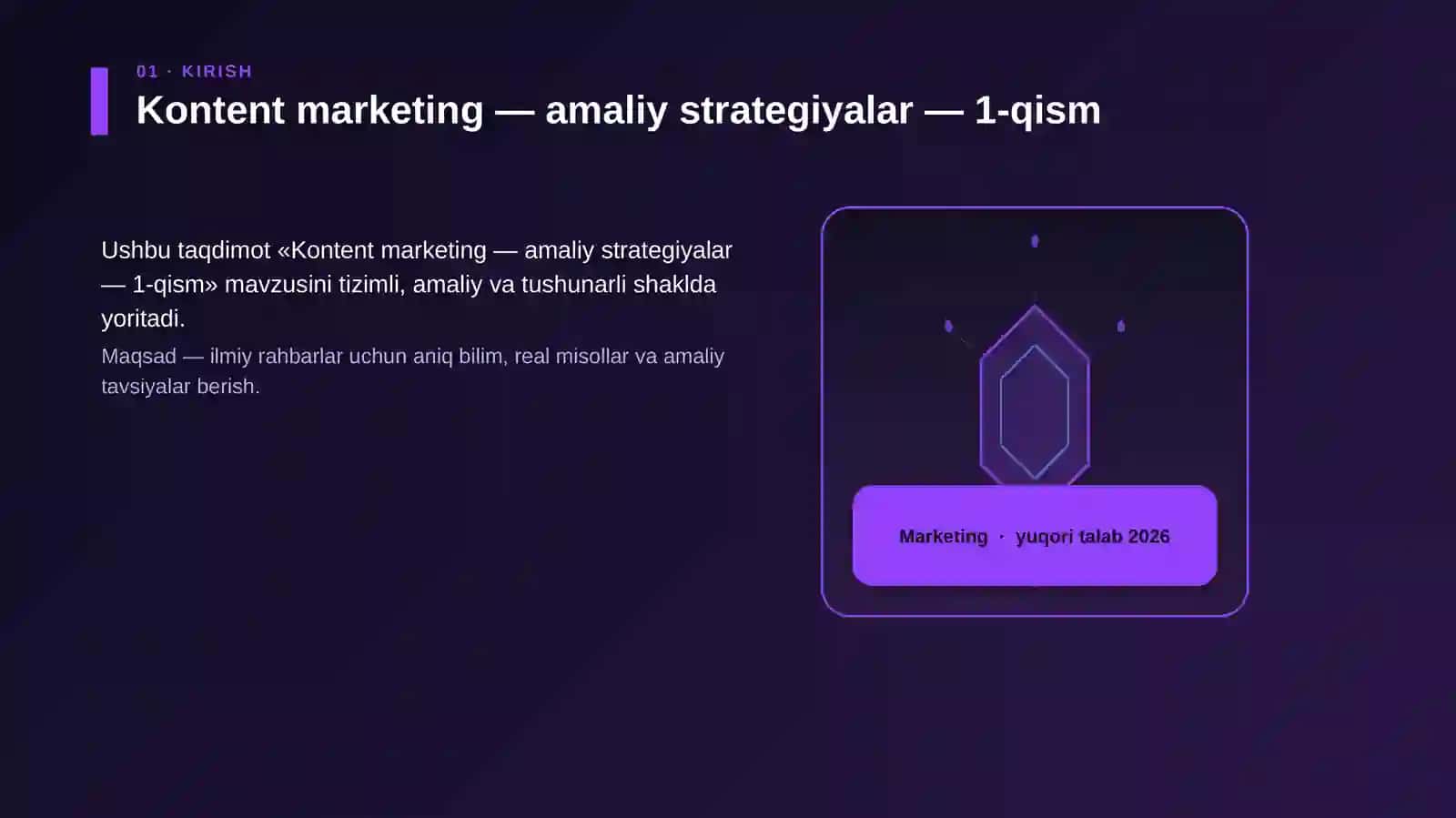 Kontent marketing — amaliy strategiyalar — 1-qism 3