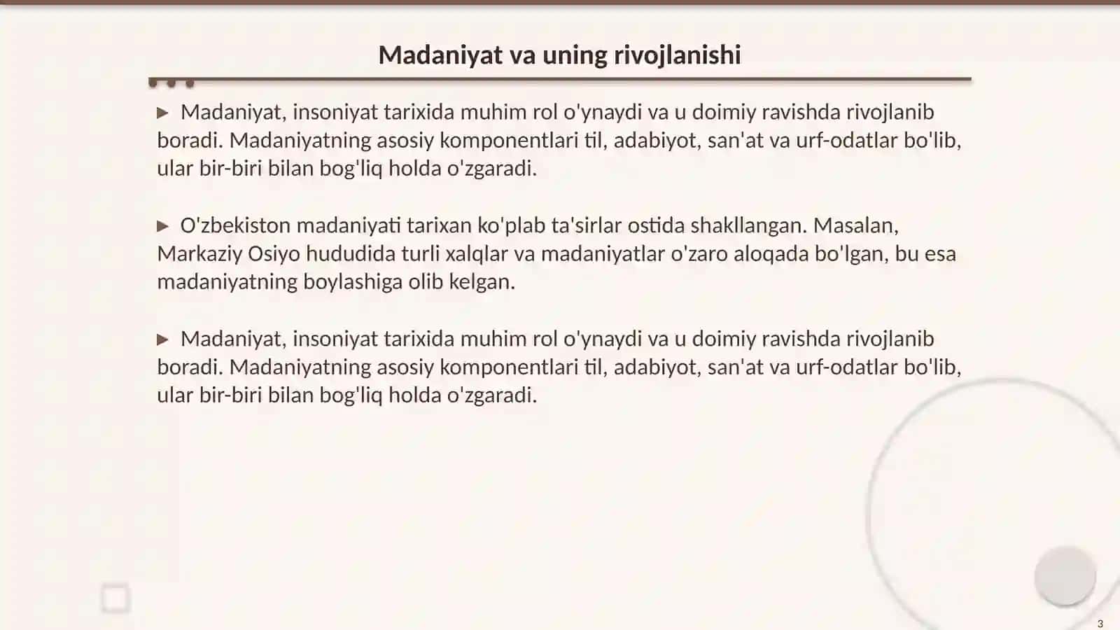 Madaniyat tõlqinlari va Uchinchi tõlqin 3