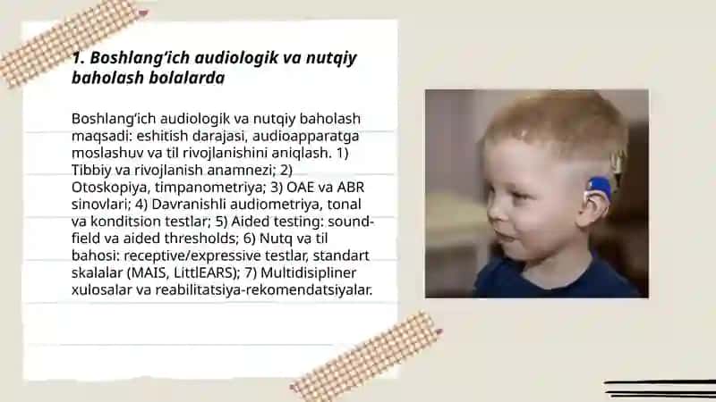Eshitish moslamalari oʻrnatilgan bolalarda eshituv-nutqiy reabilitatsiyasibosqichlari tavsifi 3