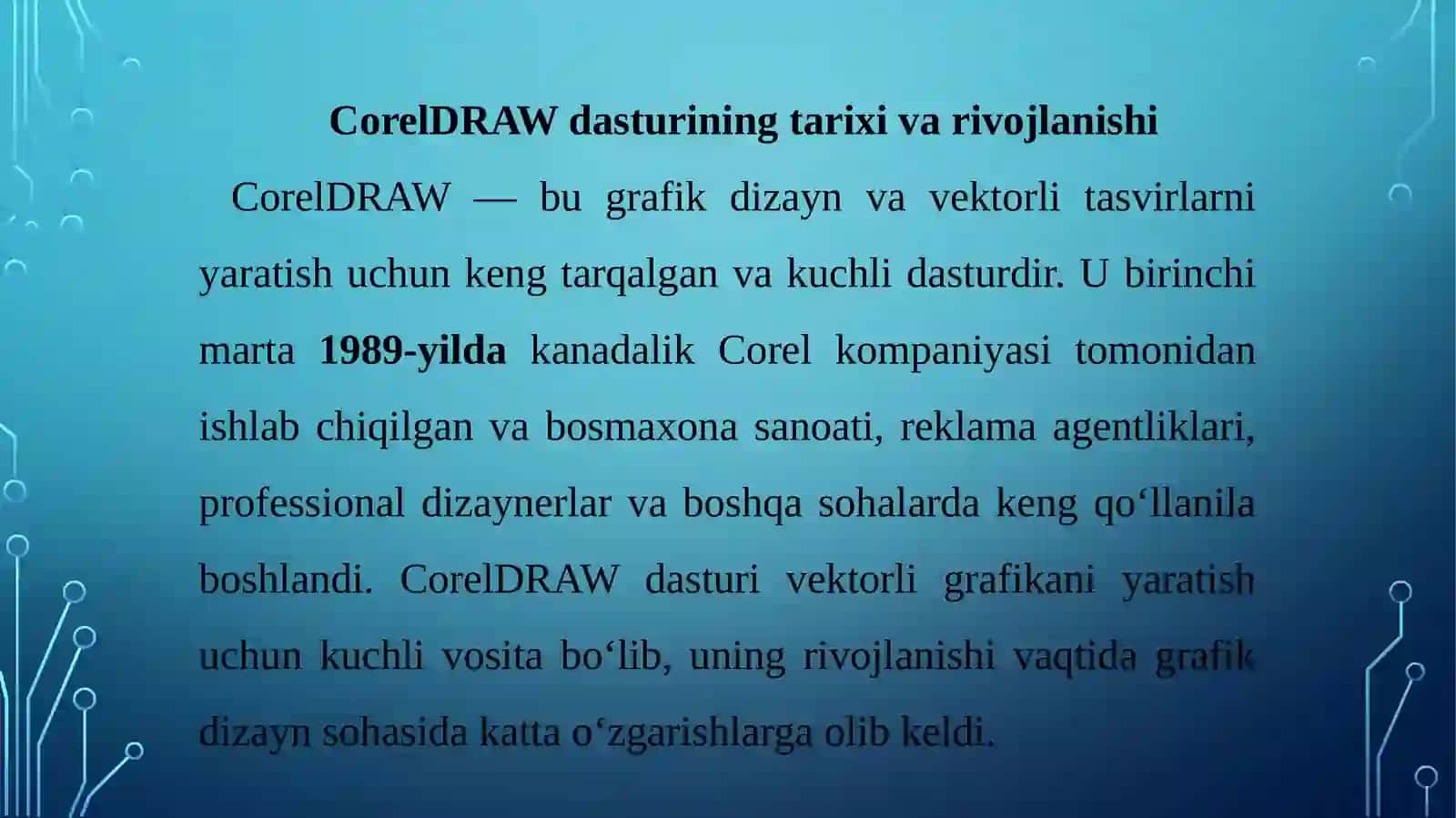 CorelDraw dasturida ishlash va instrumentlari 3