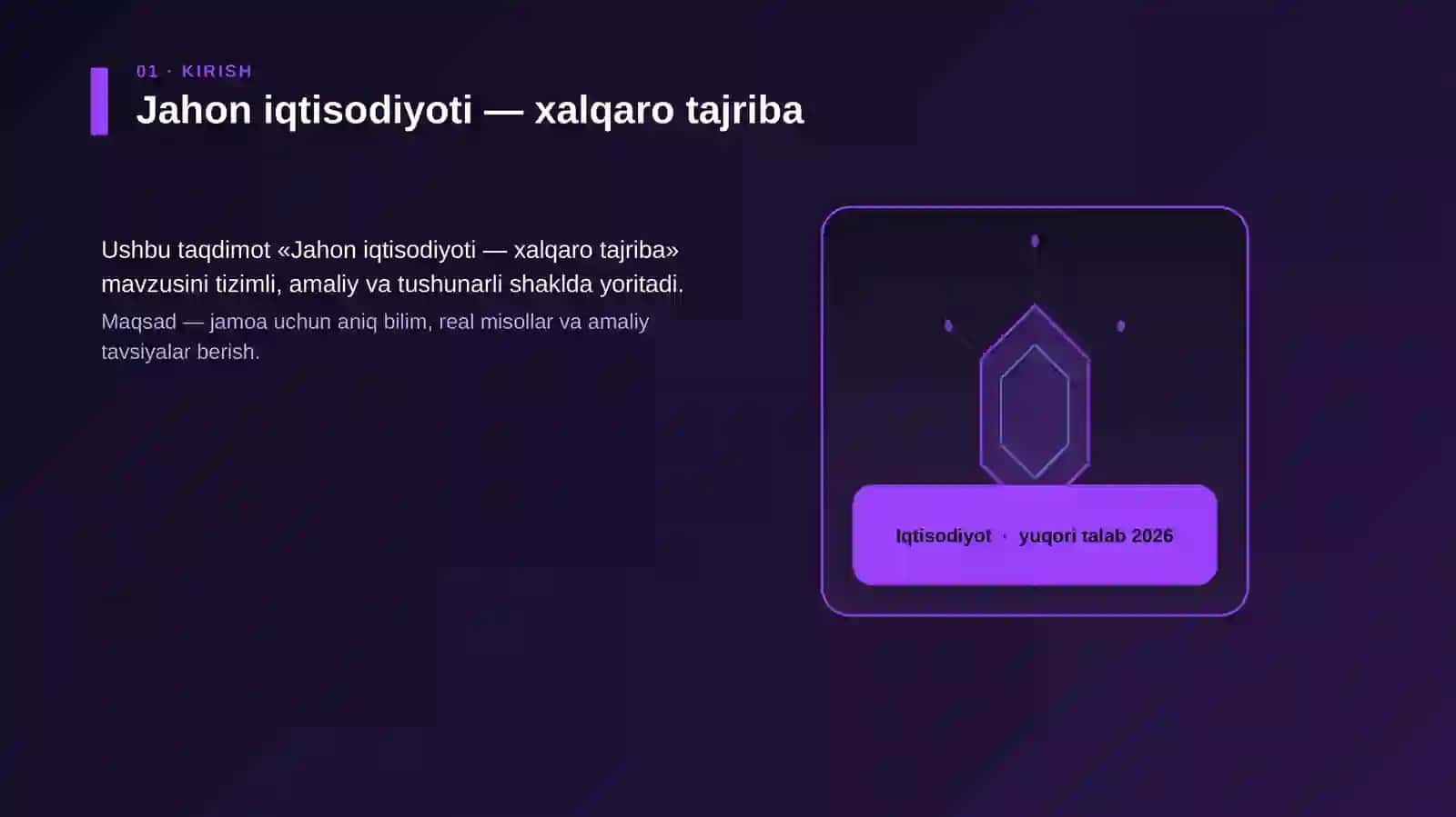 Jahon iqtisodiyoti — xalqaro tajriba 3