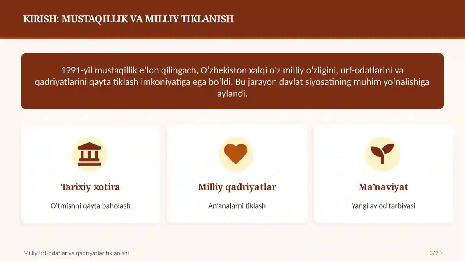 MUSTAQILLIK YILLARIDA 3