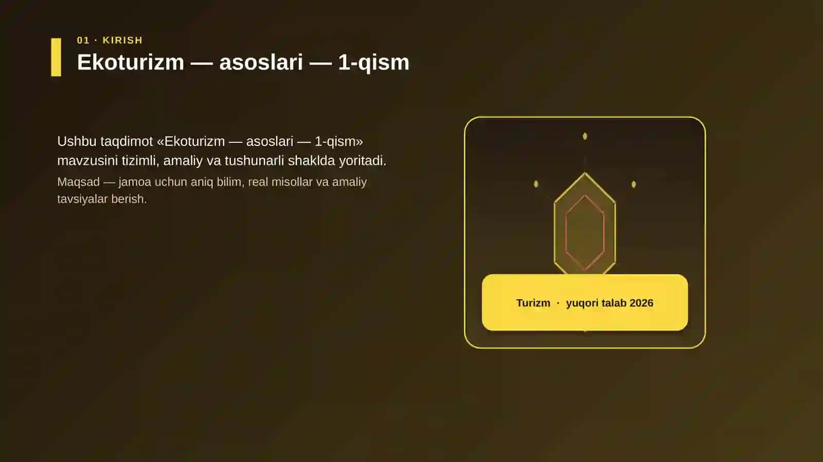 Ekoturizm — asoslari — 1-qism 3