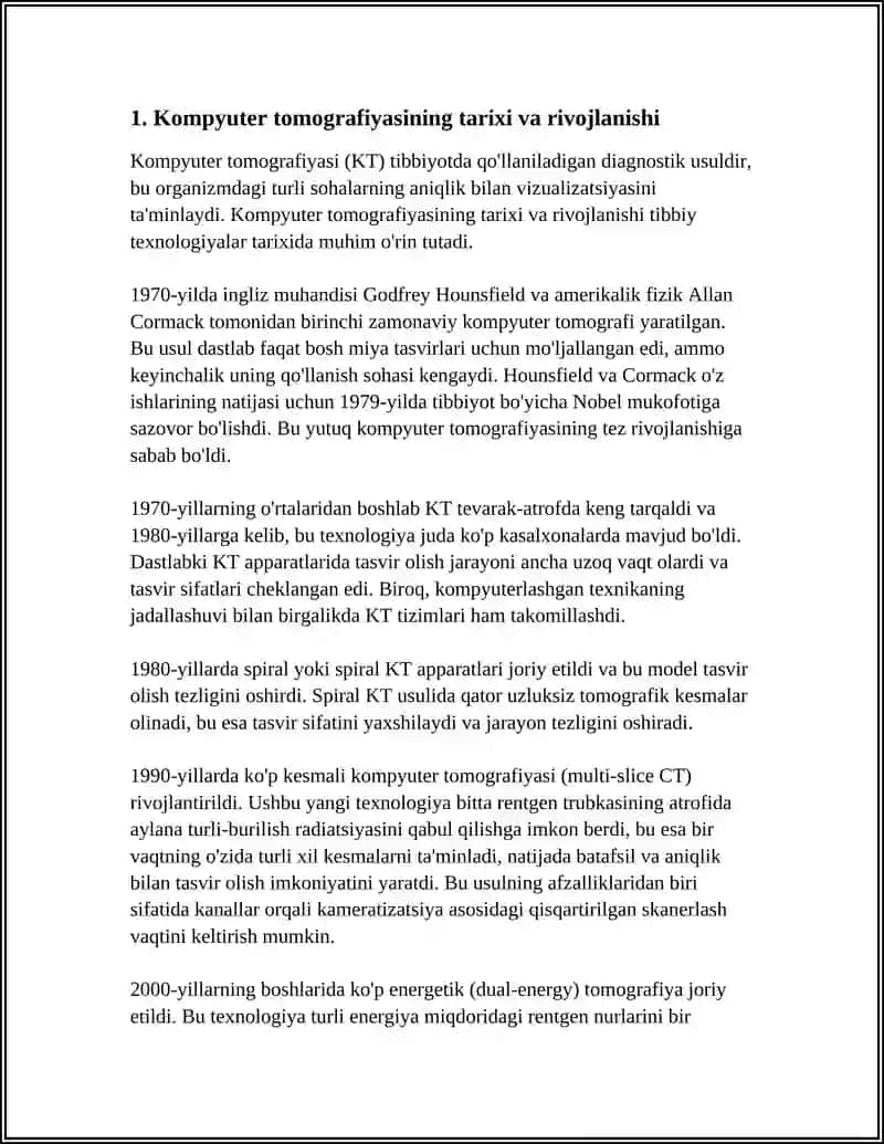Kompyuter tomografiyasi va uning ishlashini fizik asoslari 3