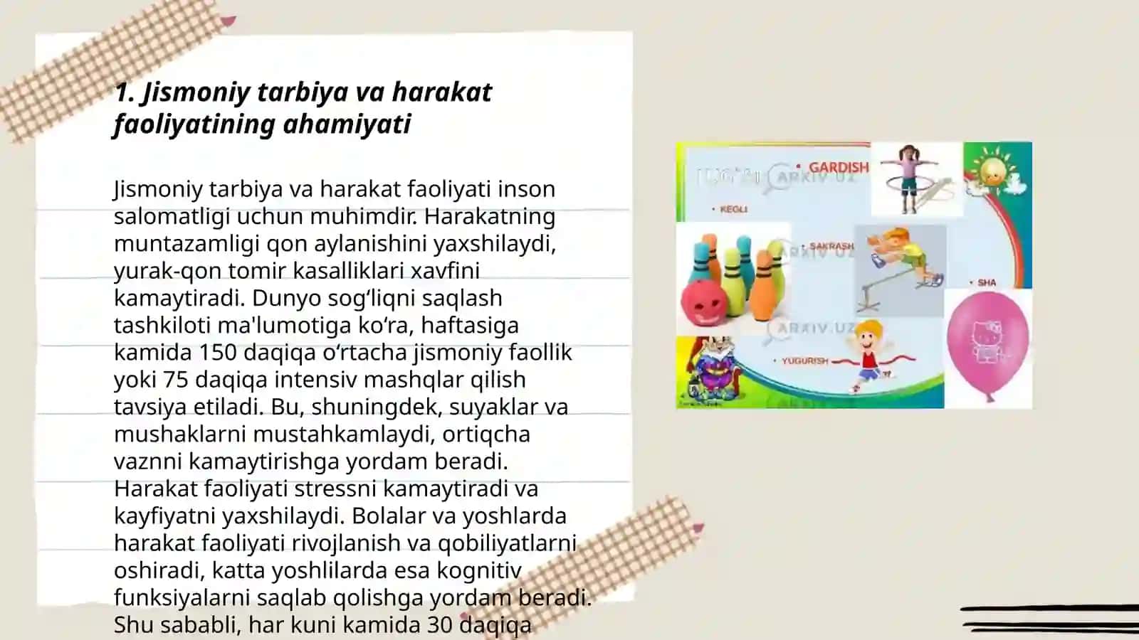 Jismoniy tarbiyada o'yin va sportning o'rni 3