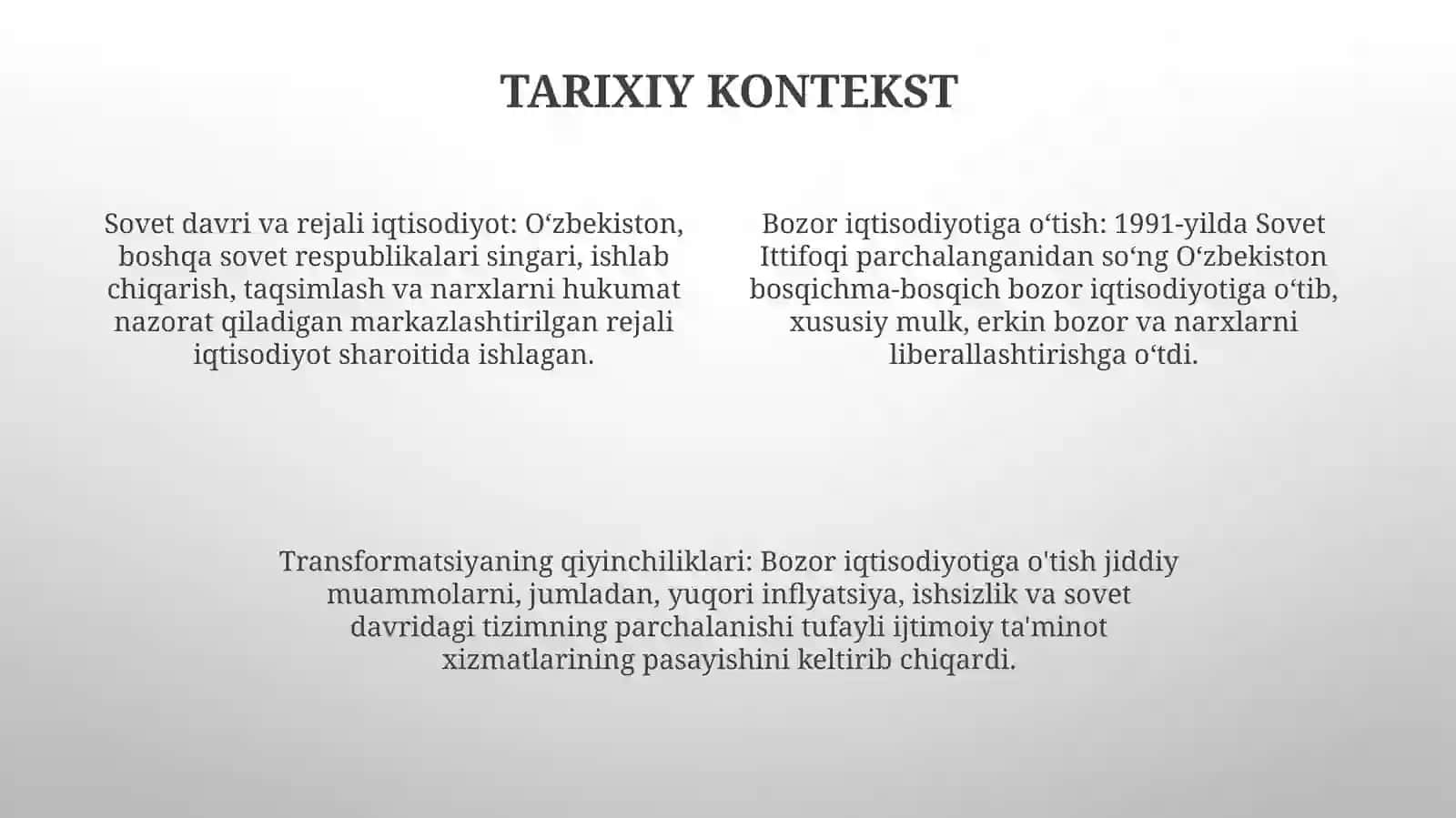 Bozor Iqtisodiyoti Amalga Oshirish 3