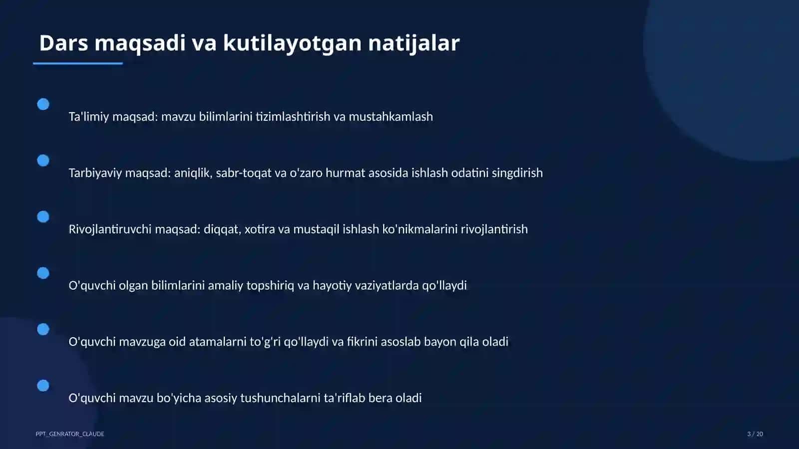 SMART maqsadlar asosida dars maqsadini belgilash 3